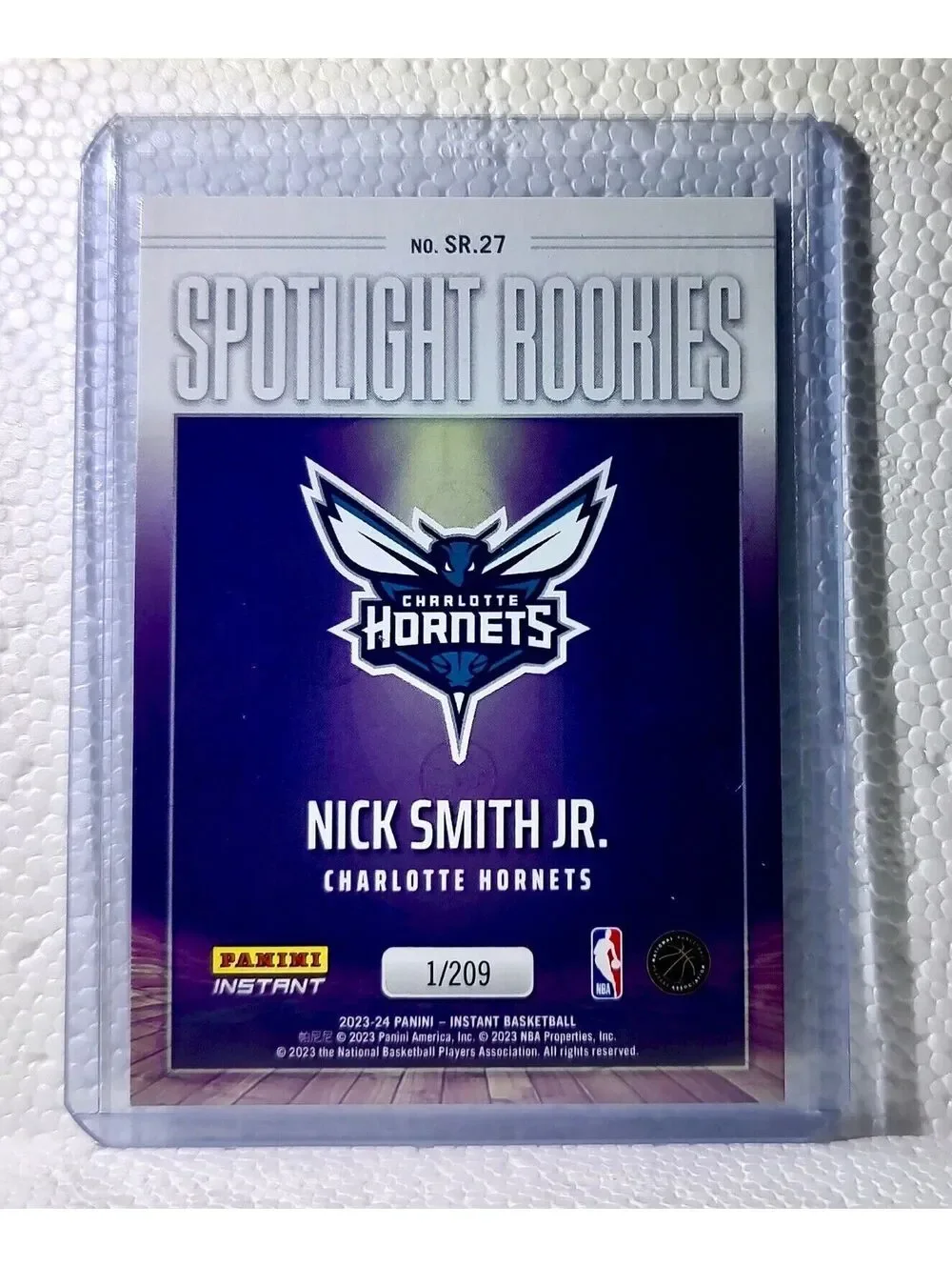 Nick Smith Jr. 2023-24 Panini #27 NBA Spotlight Rookies Basketball Card 1/209